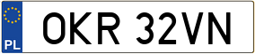 Trailer License Plate